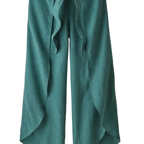 Patagonia Garden Island Pants Women's Deep Teal Wide-Leg - Picture 4 of 4